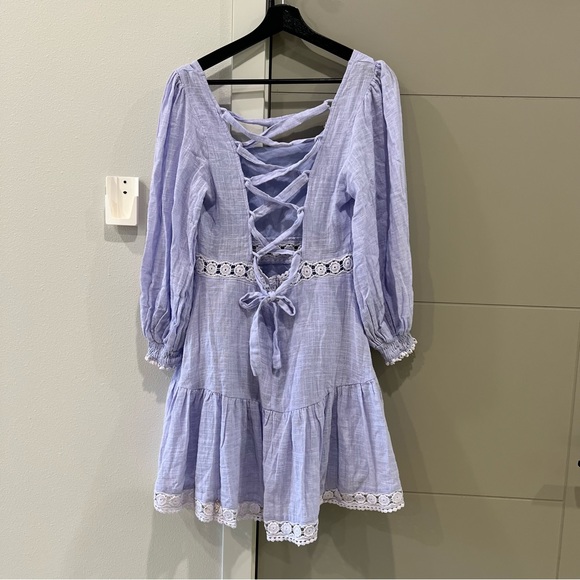 Sweetheart Corset-back Lantern Sleeve dress - Picture 12 of 16